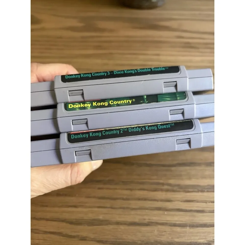 Super Nintendo SNES 3 game lot Donkey Kong 1 ,2,3